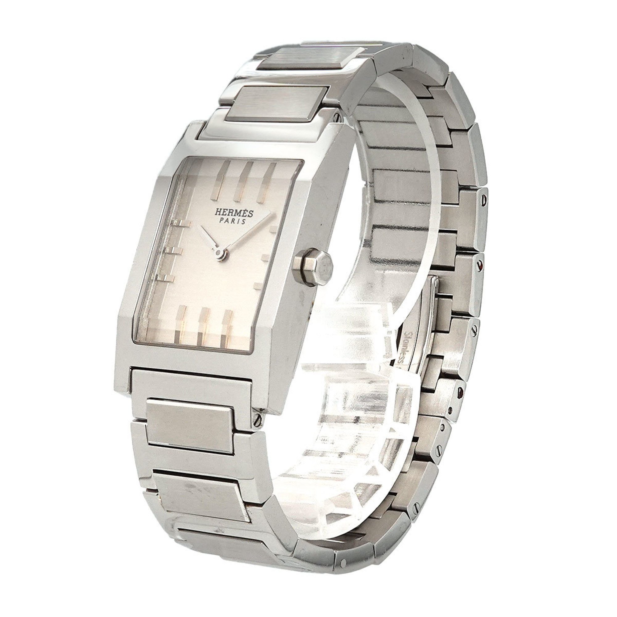 Hermes HERMES Tandem TA1 710 Men's Watch Silver Quartz