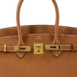 Hermes Birkin 35 Handbag Togo Gold G Stamp Metal Fittings Brown