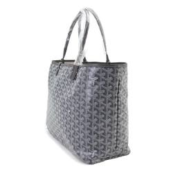 GOYARD Saint Louis PM PVC Leather Herringbone Gray Silver Hardware