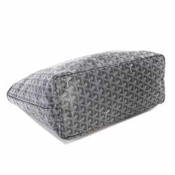 GOYARD Saint Louis PM PVC Leather Herringbone Gray Silver Hardware