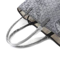 GOYARD Saint Louis PM PVC Leather Herringbone Gray Silver Hardware