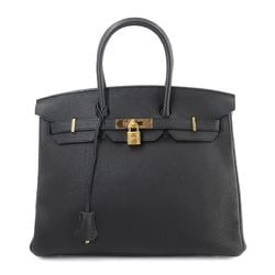 Hermes Birkin 35 Handbag Togo Black R Stamp Gold Hardware