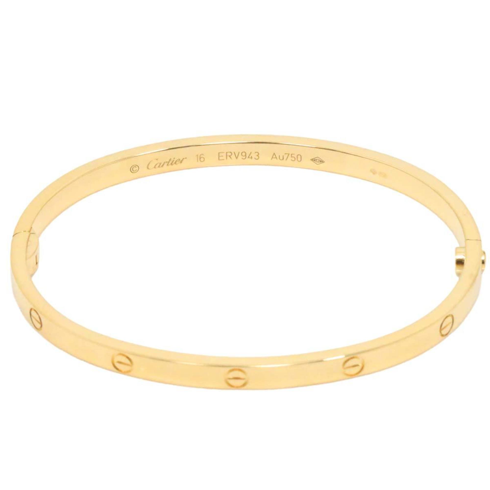 Cartier Love Bracelet SM #16 K18 YG Yellow Gold 750 Bangle