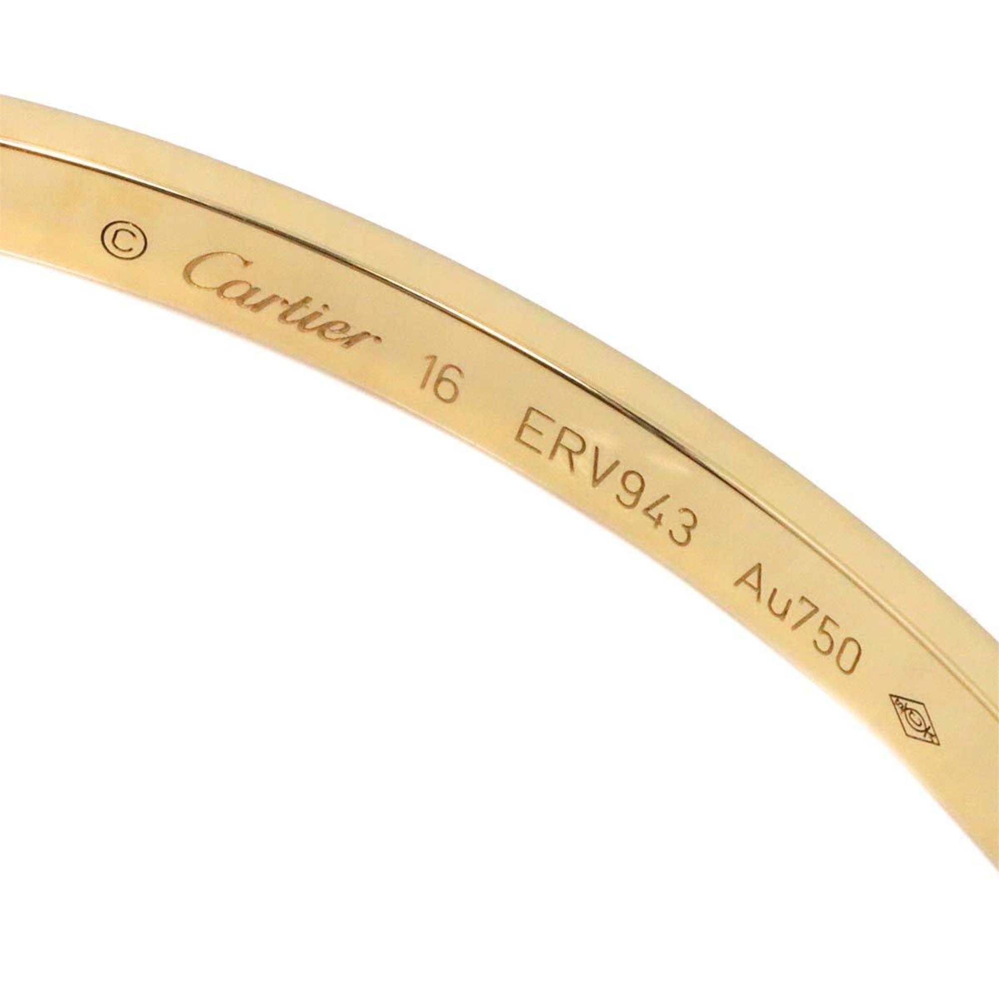 Cartier Love Bracelet SM #16 K18 YG Yellow Gold 750 Bangle