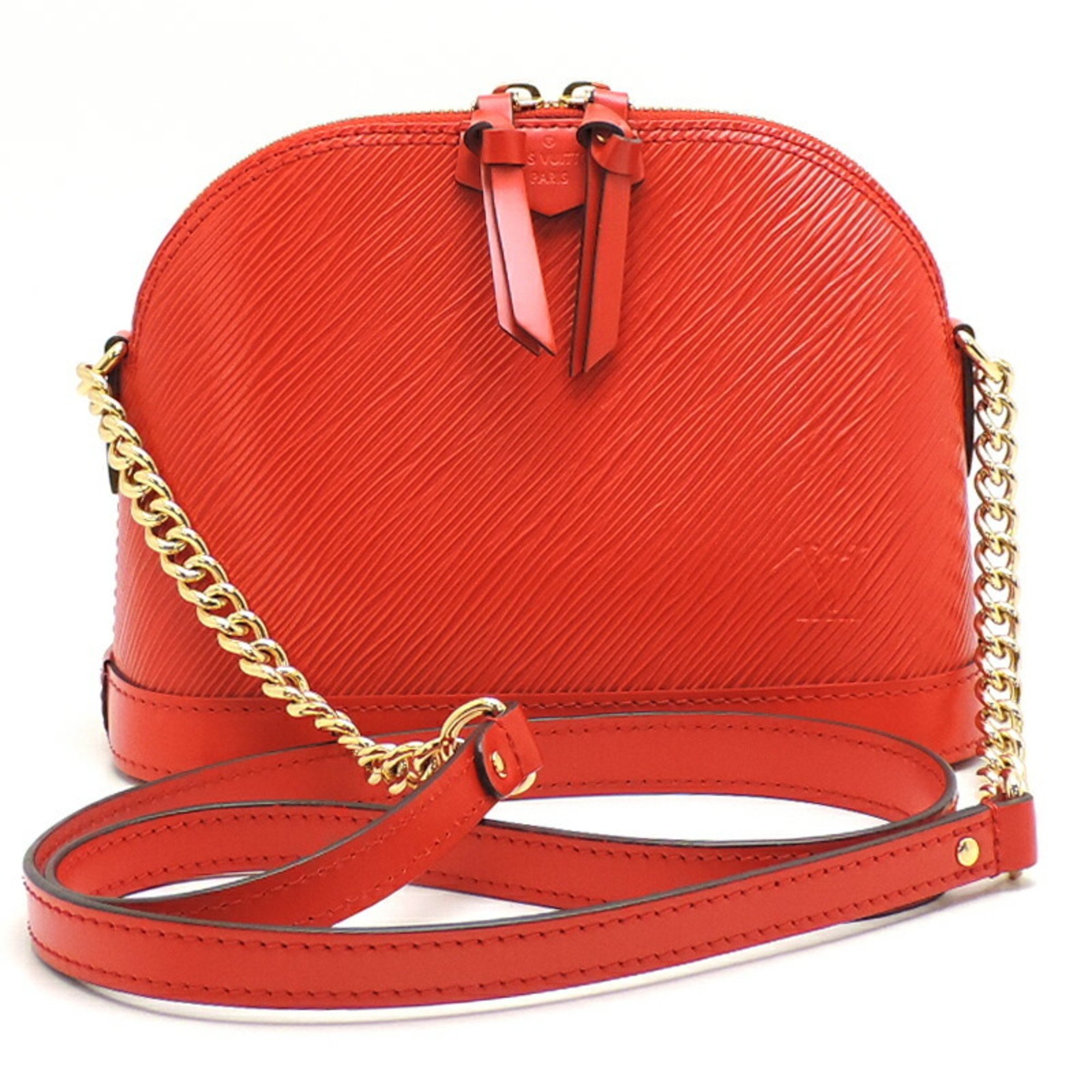 Louis Vuitton Alma Chain Women's Shoulder Bag M51404 Epi Coquelicot (Red)