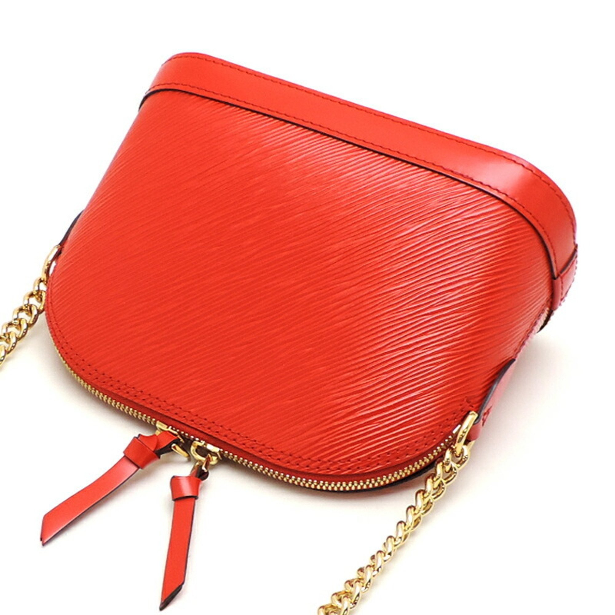 Louis Vuitton Alma Chain Women's Shoulder Bag M51404 Epi Coquelicot (Red)