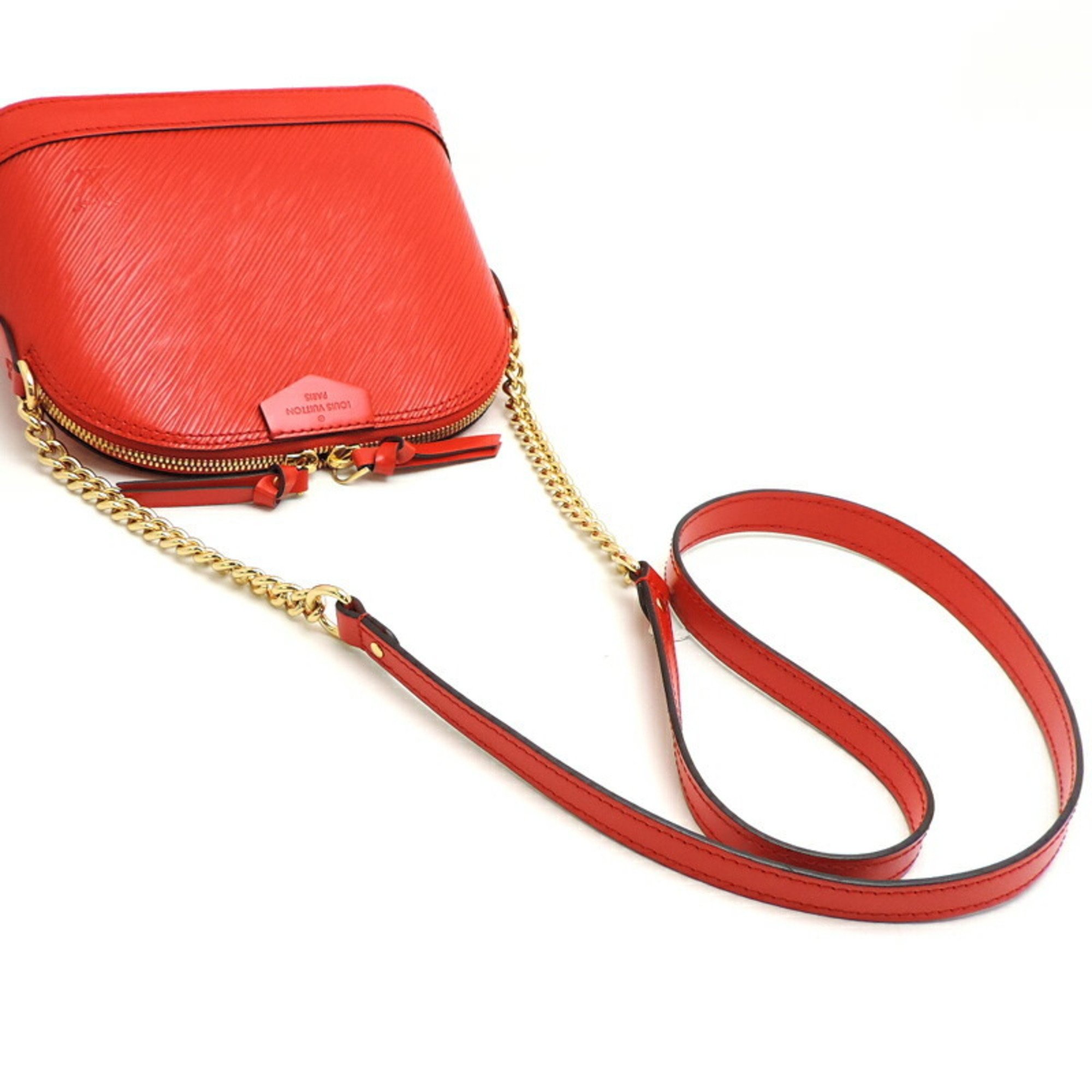 Louis Vuitton Alma Chain Women's Shoulder Bag M51404 Epi Coquelicot (Red)