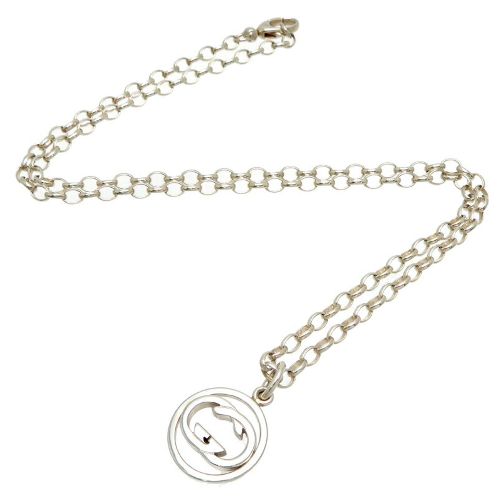 Gucci SV925 Interlocking G Women's and Men's Necklace Silver 925