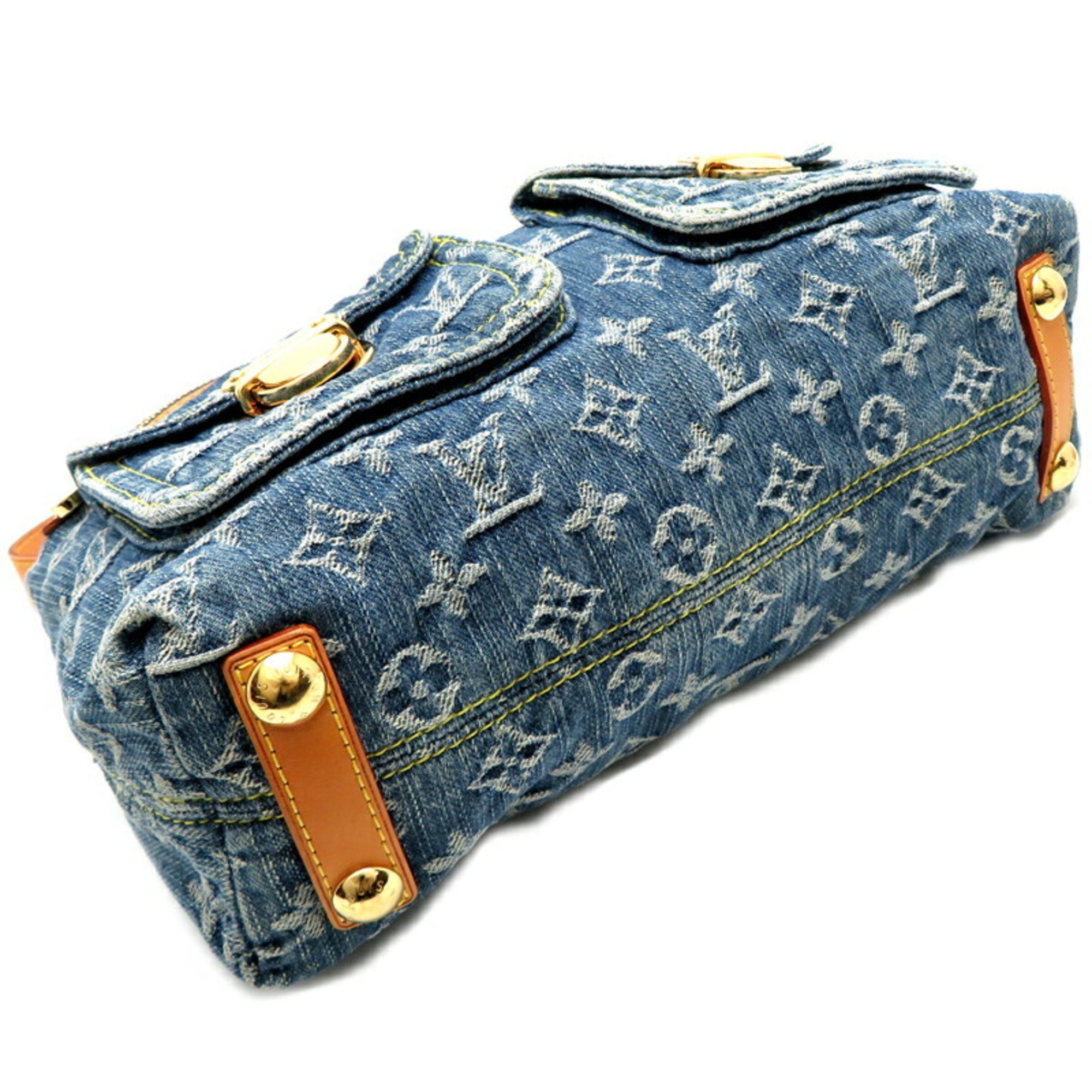 Louis Vuitton Baggy PM Women's Shoulder Bag M95049 Monogram Denim Blue