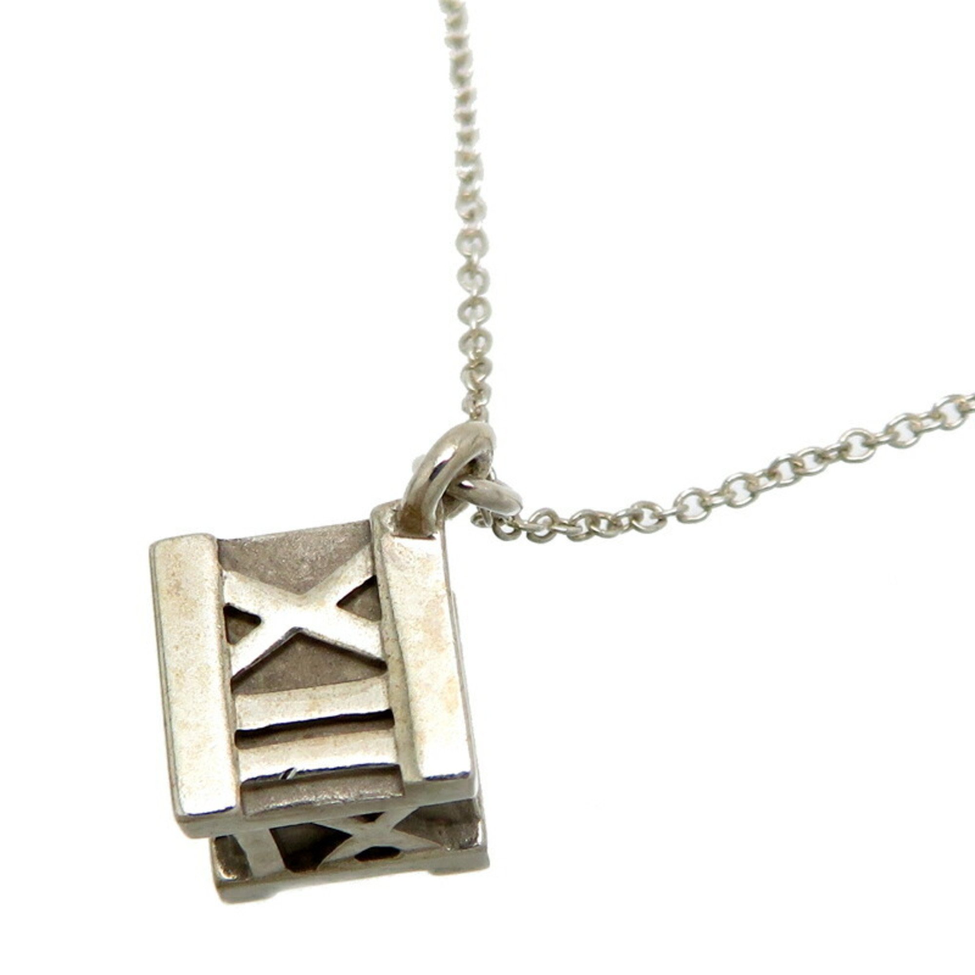 Tiffany SV925 Atlas Cube Women's Necklace Silver 925