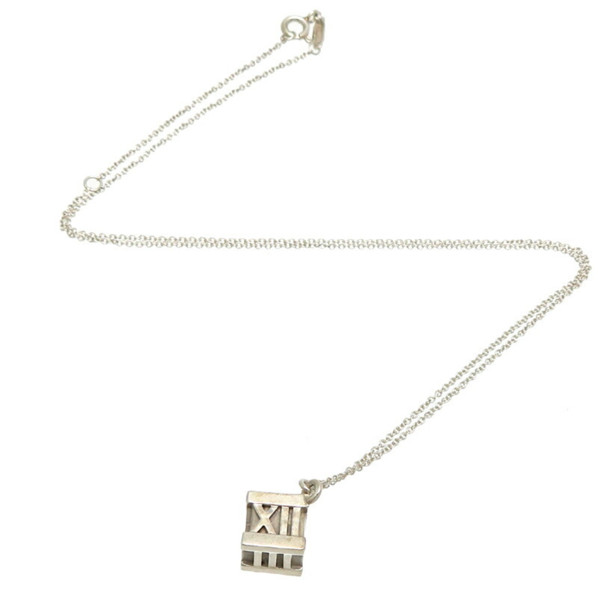 Tiffany SV925 Atlas Cube Women's Necklace Silver 925