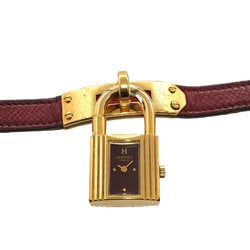 Hermes Kelly Watch Ladies' Wristwatch Bordeaux Quartz Cadena