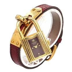 Hermes Kelly Watch Ladies' Wristwatch Bordeaux Quartz Cadena