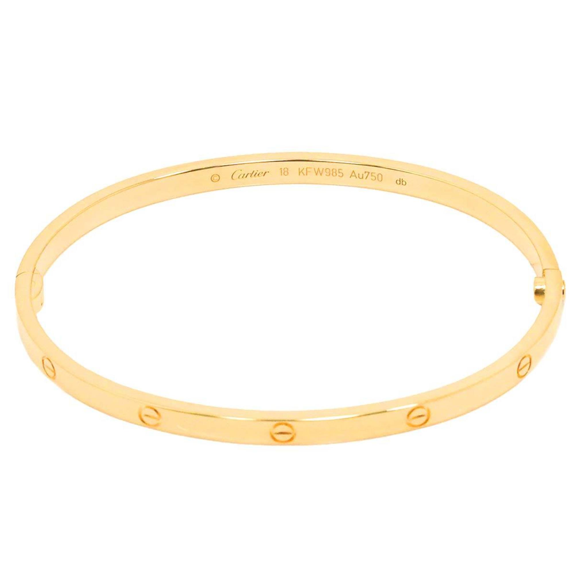 Cartier Love Bracelet SM #18 K18 YG Yellow Gold 750 Bangle