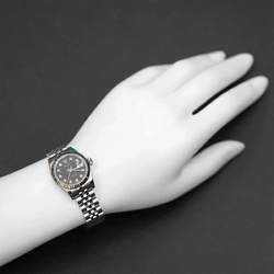 Rolex ROLEX Datejust 179174G Z number Roulette Ladies Watch 10P Diamond Black Computer K18WG Automatic Self-winding