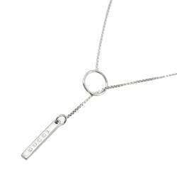 Gucci Lariat Necklace 54cm K18 WG White Gold 750