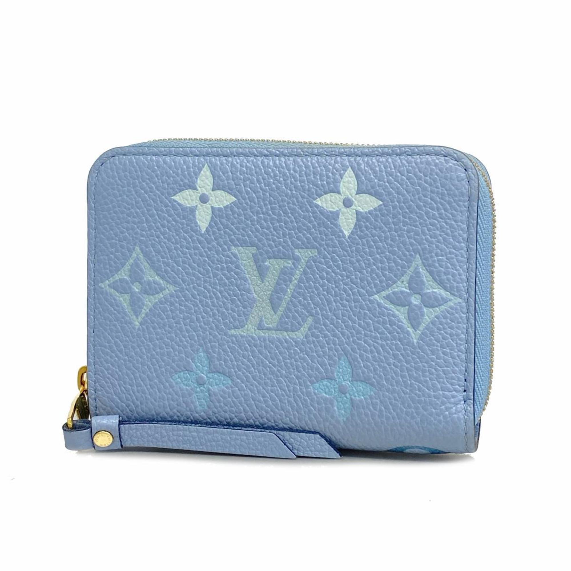 Louis Vuitton Wallets & Coin Cases Monogram Empreinte by the Pool Zippy Purse M80408 Summer Blue Women's