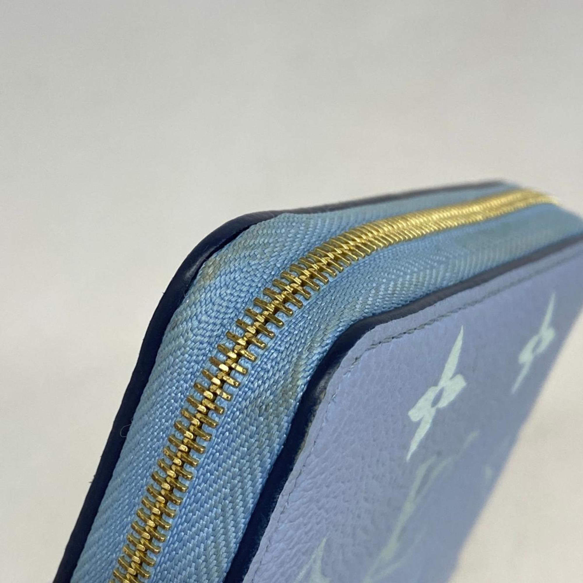 Louis Vuitton Wallets & Coin Cases Monogram Empreinte by the Pool Zippy Purse M80408 Summer Blue Women's