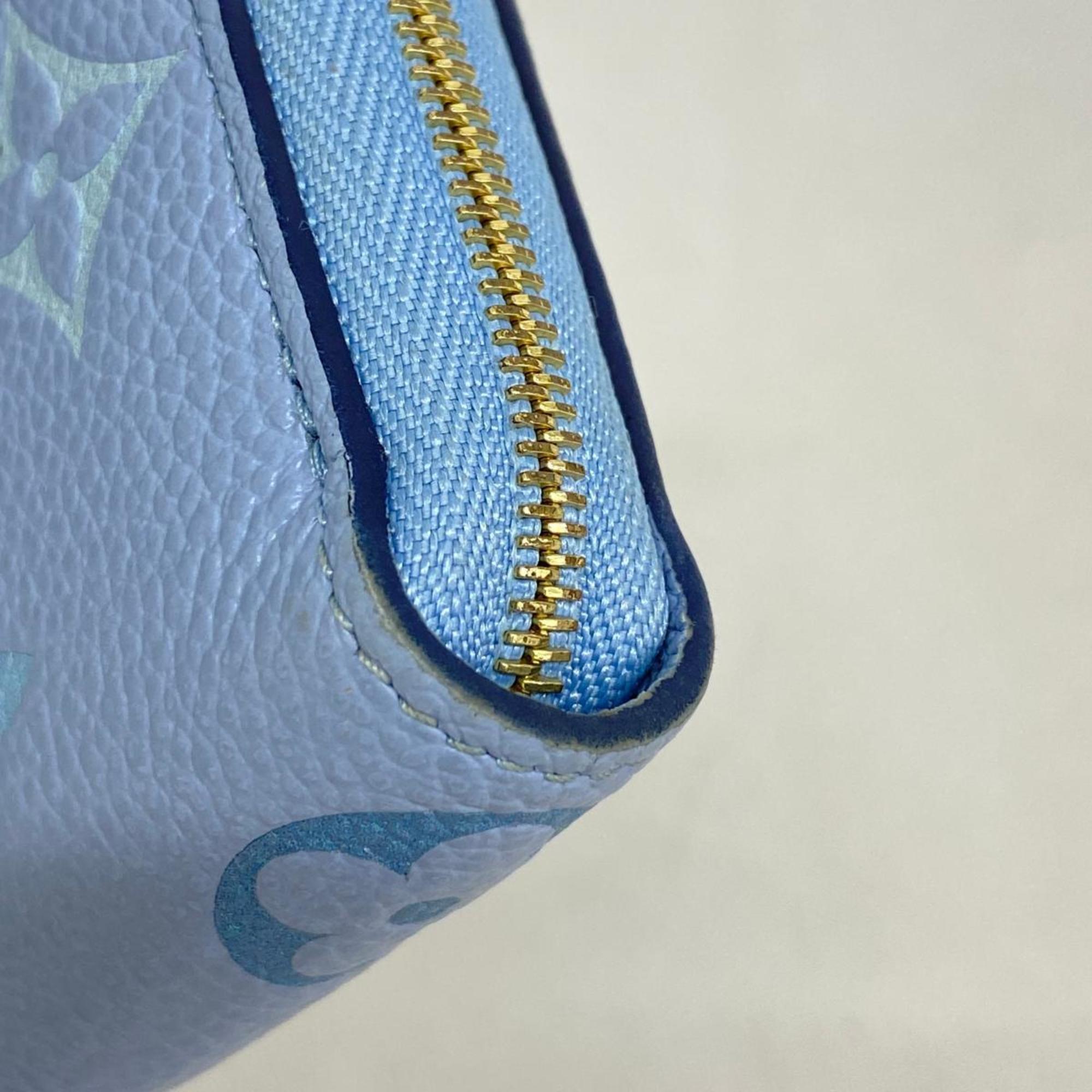 Louis Vuitton Wallets & Coin Cases Monogram Empreinte by the Pool Zippy Purse M80408 Summer Blue Women's