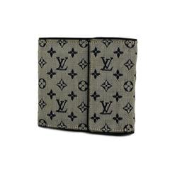 Louis Vuitton Tri-fold Wallet Monogram Porte-Vie Carte Credit Monnaie M92239 Blue Women's