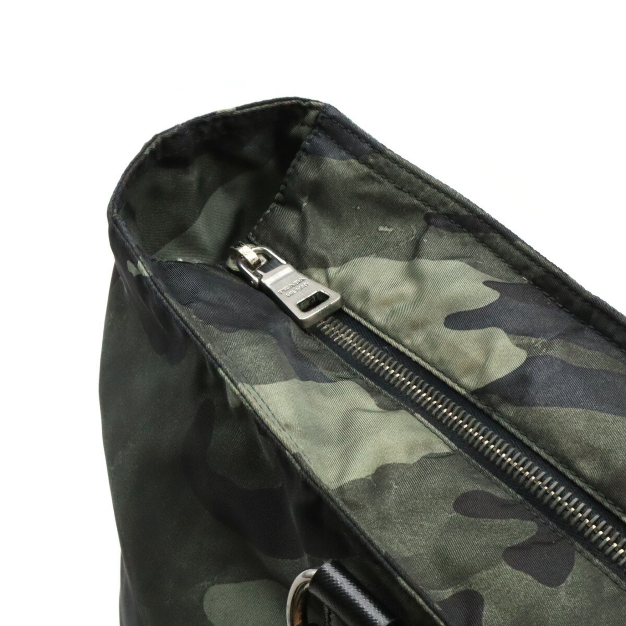 PRADA Prada Handbag Shoulder Bag Dragon Camouflage Nylon FUMO Green Purchased at a domestic boutique VA889S