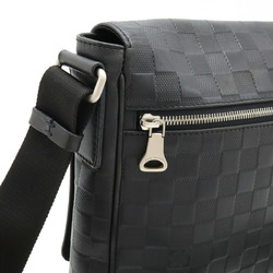 LOUIS VUITTON Damier Infini District PM Shoulder Bag Onyx Black N41033