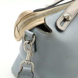 FENDI BY THE WAY Medium Handbag Shoulder Bag Leather Light Blue Gray Beige 8BL124 ()