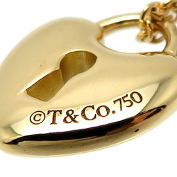 Tiffany 750YG Heart Lock Women's Necklace 750 Yellow Gold