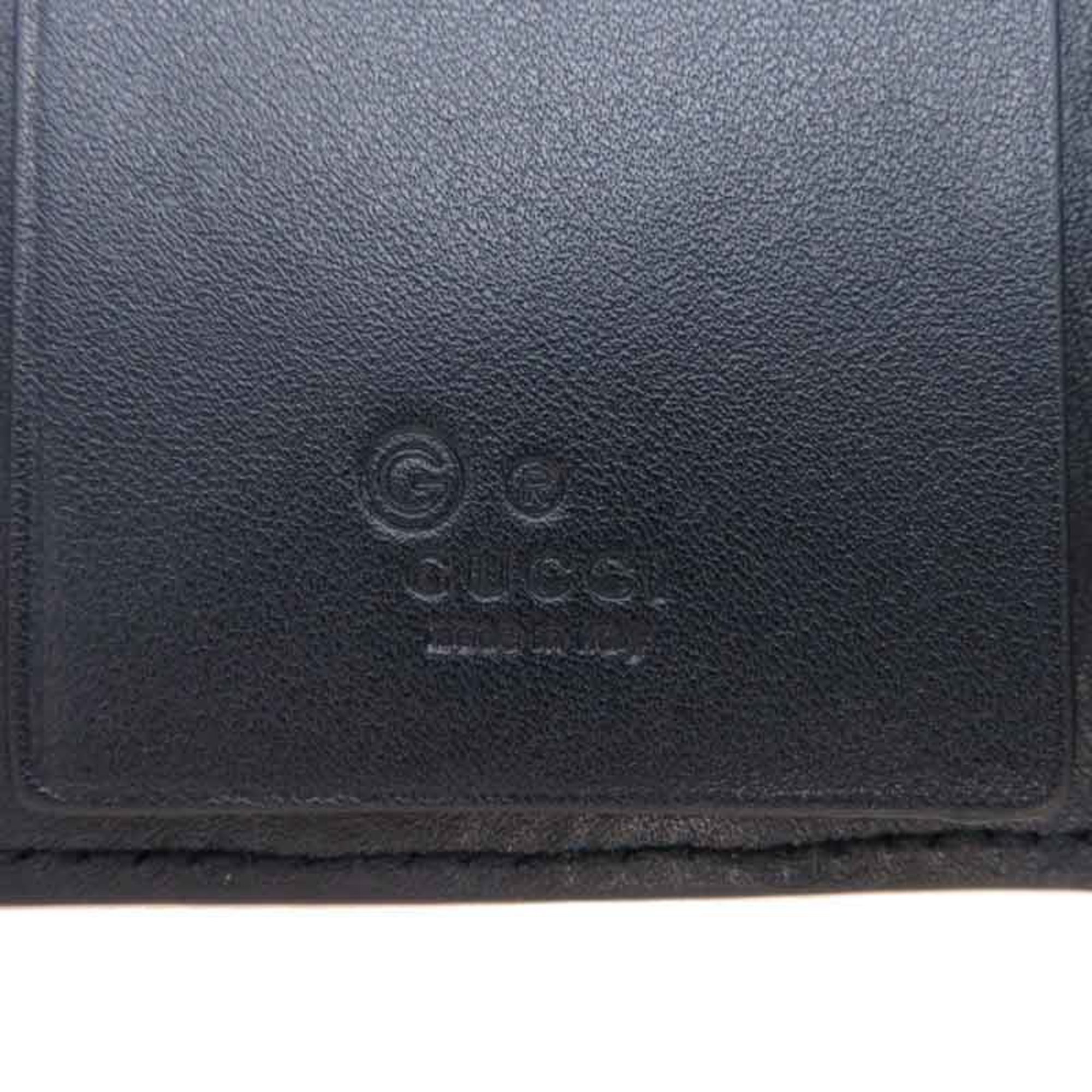 Gucci 6-ring ladies and men's key case 150402 Micro Guccissima leather navy