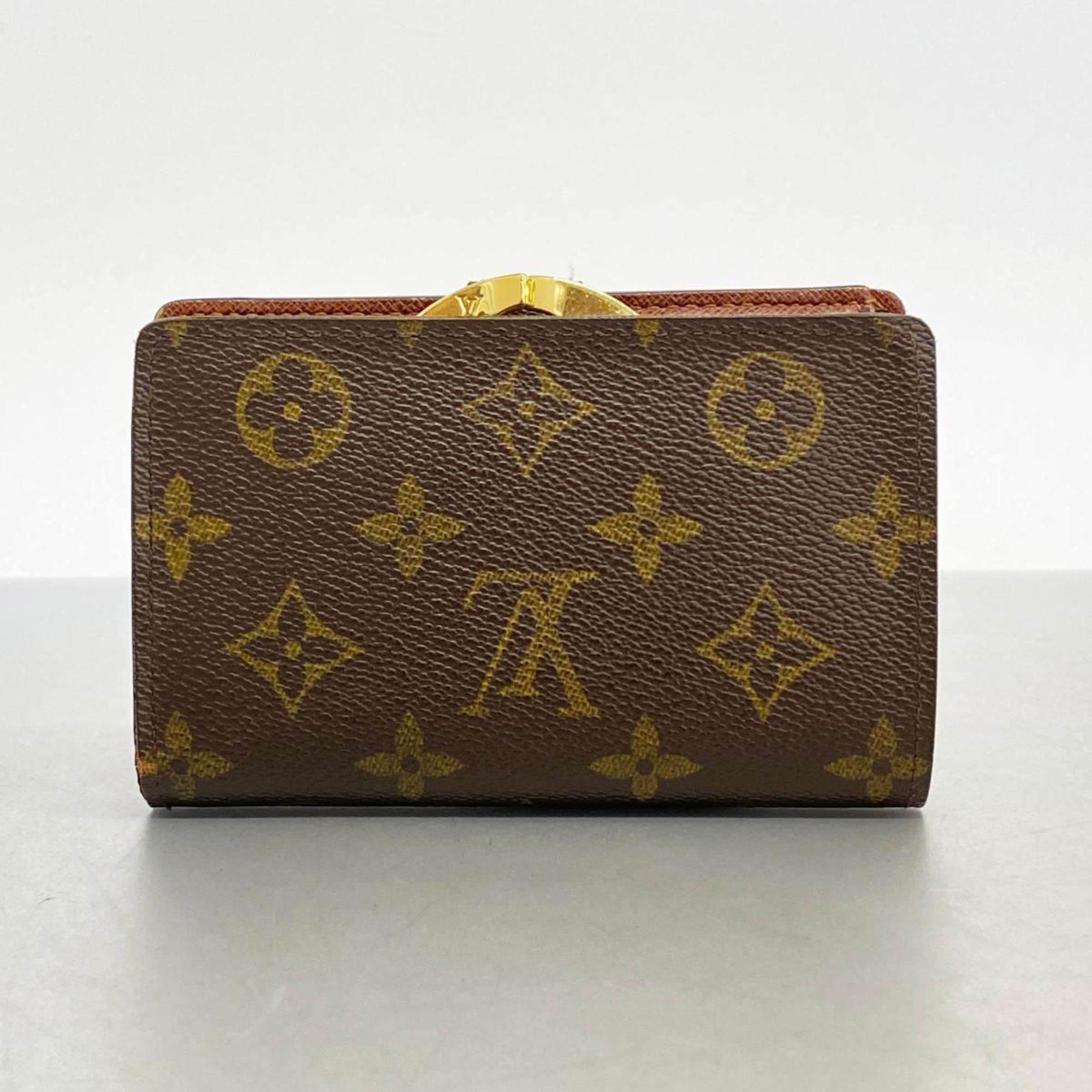 Louis Vuitton Wallet Monogram Porte Monnaie Biennois M61663 Brown Women's