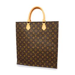 Louis Vuitton Tote Bag Monogram Sac Plat M51140 Brown Women's