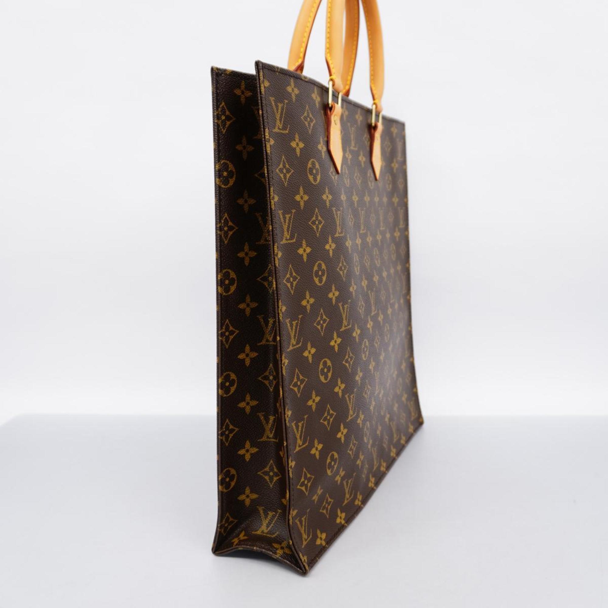 Louis Vuitton Tote Bag Monogram Sac Plat M51140 Brown Women's