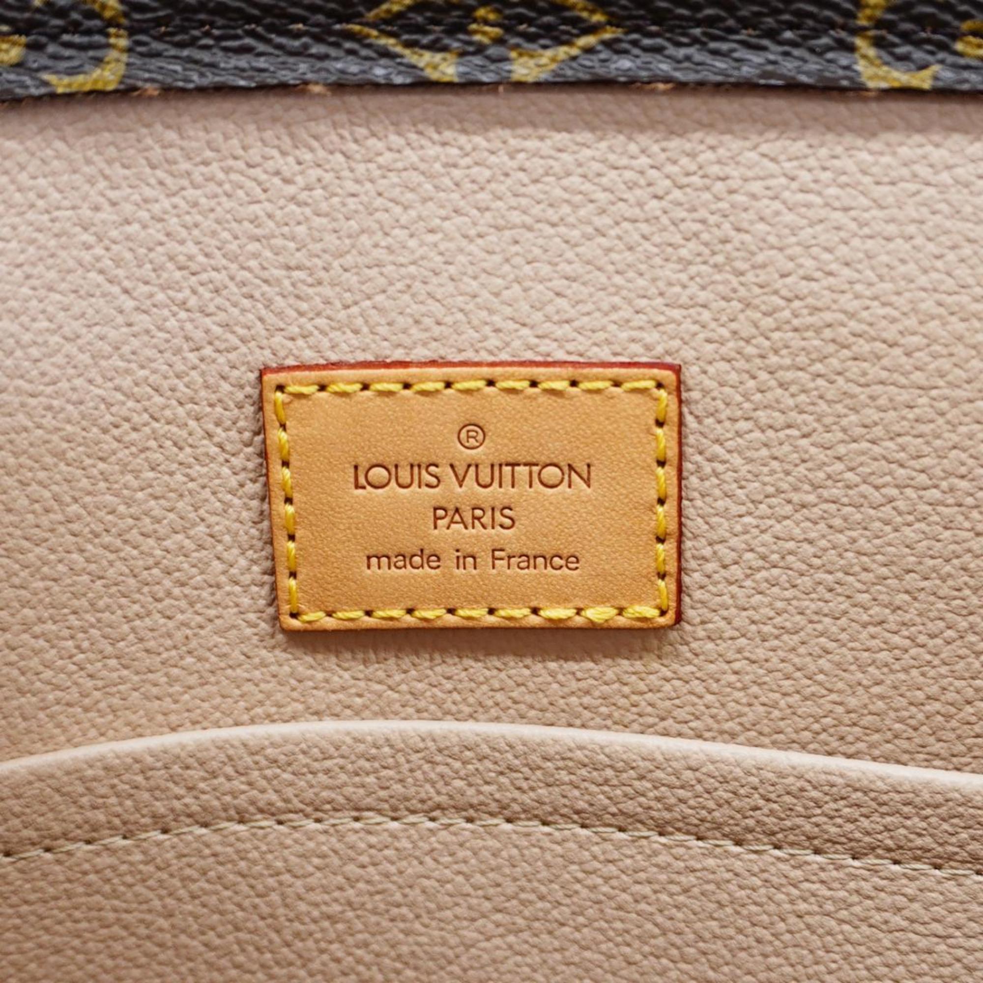 Louis Vuitton Tote Bag Monogram Sac Plat M51140 Brown Women's