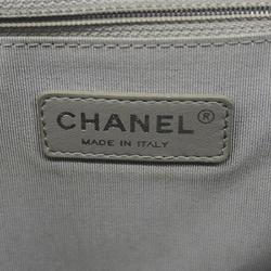 Chanel Shoulder Bag Boy Chain Leather Black Women's