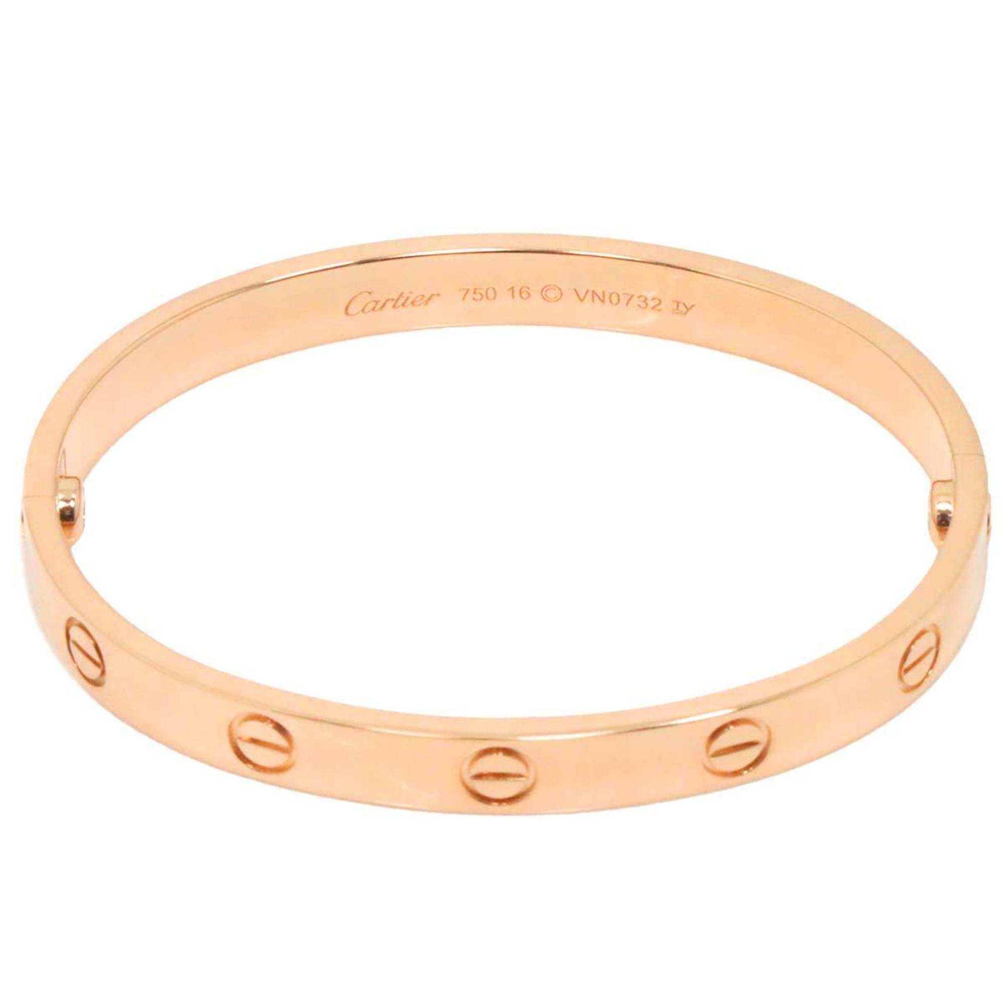 Cartier Love Bracelet #16 K18 PG Pink Gold 750 Bangle