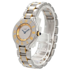 Cartier Must 21 Vantianne Combi W10073R6 Women's Watch Silver Quartz