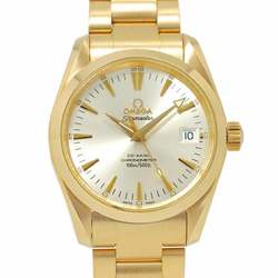 OMEGA Seamaster Aqua Terra 150m 2104 30 Men's Watch Date Silver K18YG Solid Gold Automatic Self-Winding