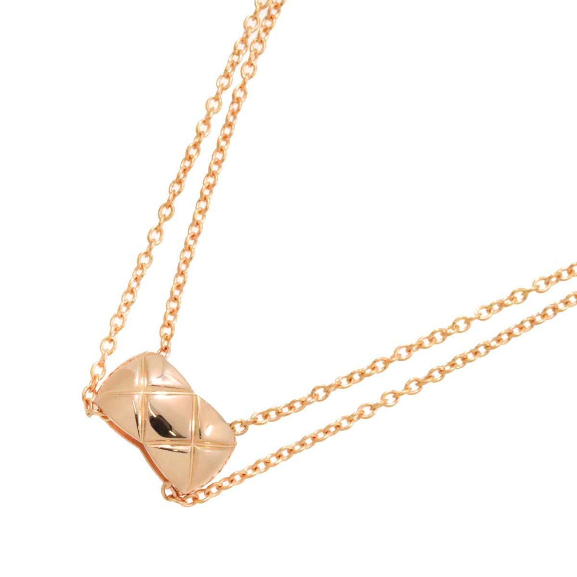 CHANEL Coco Crush Necklace 40cm K18 PG Pink Gold 750Necklace