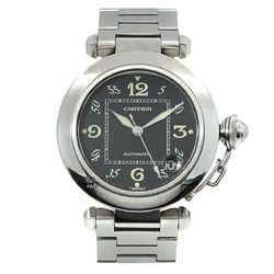 Cartier Pasha C W31043M7 Boys' Watch Date Black Dial Automatic Self-Winding