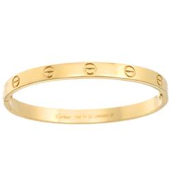 Cartier Love Bracelet #17 K18 YG Yellow Gold 750 Bangle