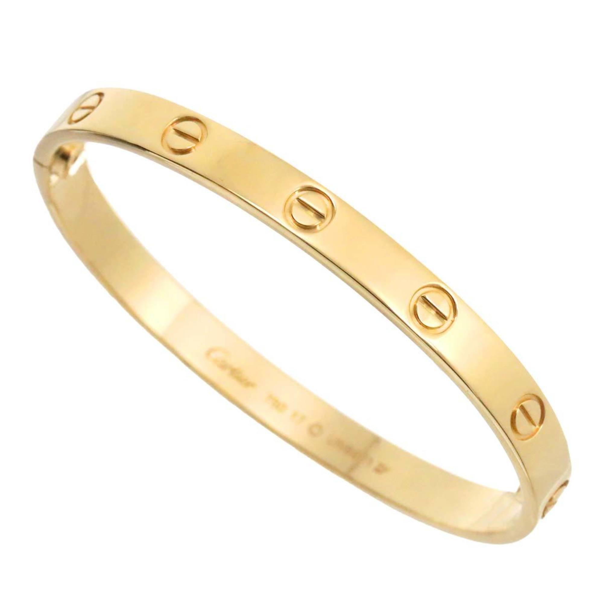 Cartier Love Bracelet #17 K18 YG Yellow Gold 750 Bangle