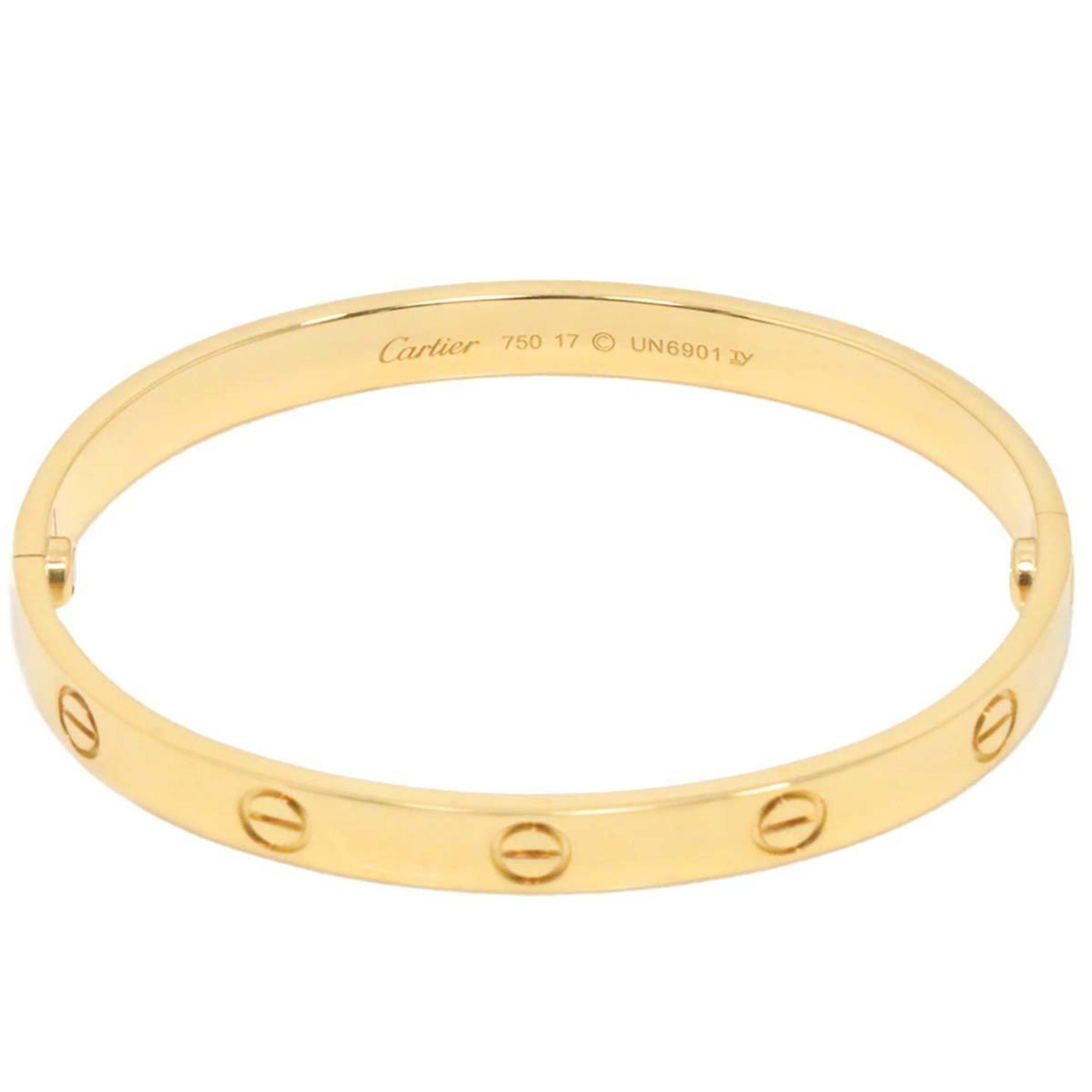 Cartier Love Bracelet #17 K18 YG Yellow Gold 750 Bangle