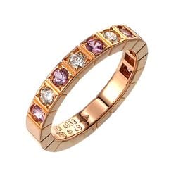 Cartier Lanieres #49 Ring Pink Sapphire Diamond K18 PG Gold 750