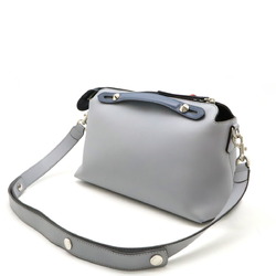 FENDI BY THE WAY Medium Handbag Shoulder Bag Leather Light Blue Gray Navy 8BL124 ()