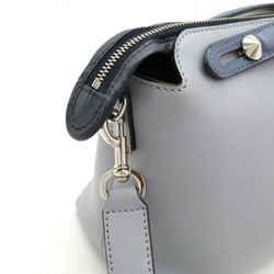 FENDI BY THE WAY Medium Handbag Shoulder Bag Leather Light Blue Gray Navy 8BL124 ()