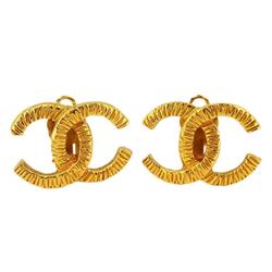 Chanel Earrings Coco Mark GP Plated Gold Women's