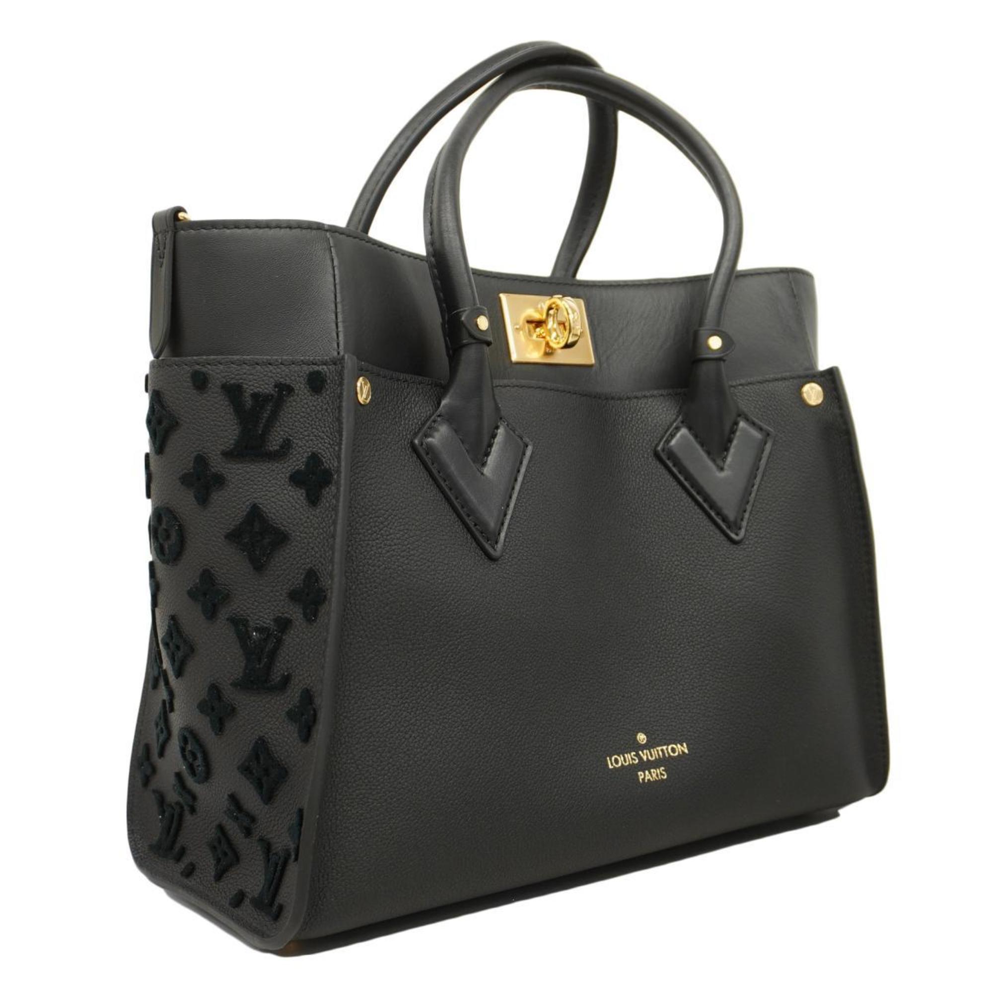 Louis Vuitton Handbag Monogram Tuftage On My Side MM M53826 Noir Ladies