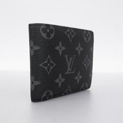 Louis Vuitton Wallet Monogram Eclipse Portefeuille Multiple M61695 Black Men's