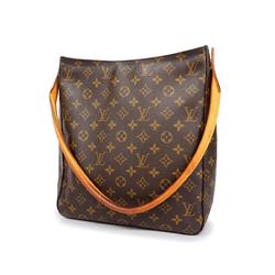 Louis Vuitton Shoulder Bag Monogram Looping GM M51145 Brown Ladies