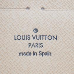 Louis Vuitton Long Wallet Damier Azur Zippy N60019 White Men's Women's